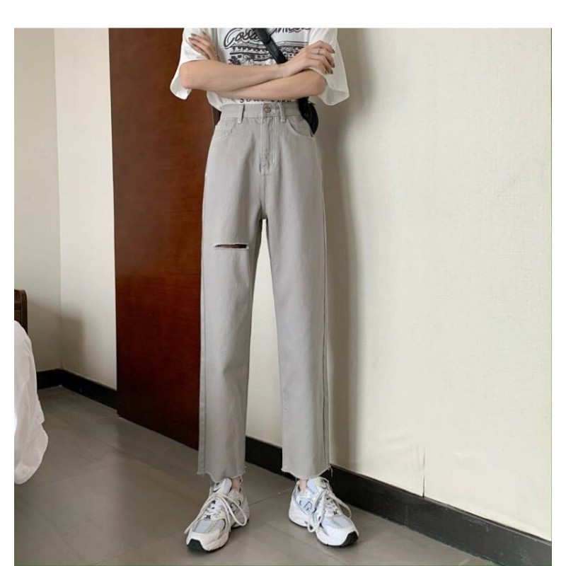 QUẦN RÁCH GỐI ĐEN