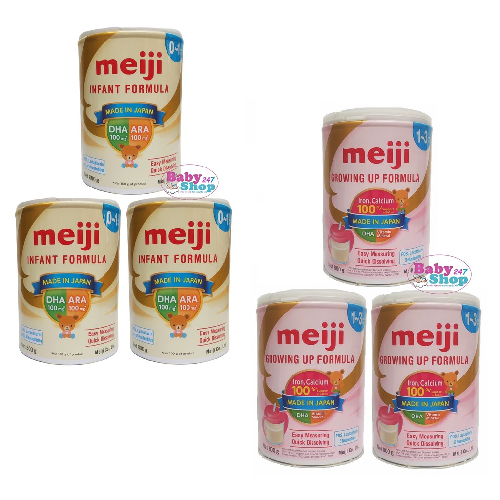 Combo 3 Hộp Sữa Meiji Nhập Khẩu Số 0/3 800g (Date t8/2025)