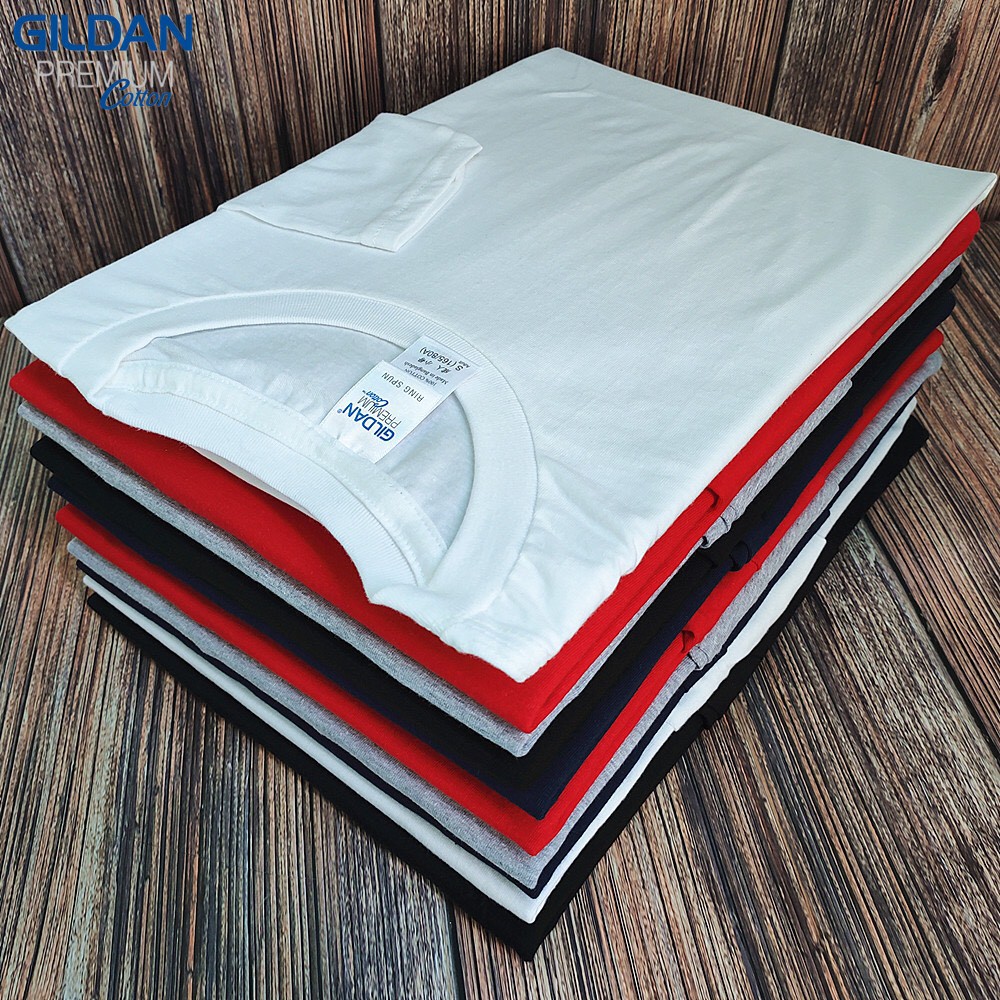 Áo thun nam dài tay nhập khẩu Gildan Premium