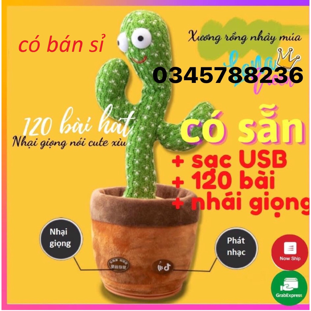 🔥Giá  sỉ - Cây Xương Rồng- HUGI- Siêu nhân-squid-vịt   Nhảy múa Hát 120 Bài Tiếng Việt, Sạc, ghi âm, nhại giọng