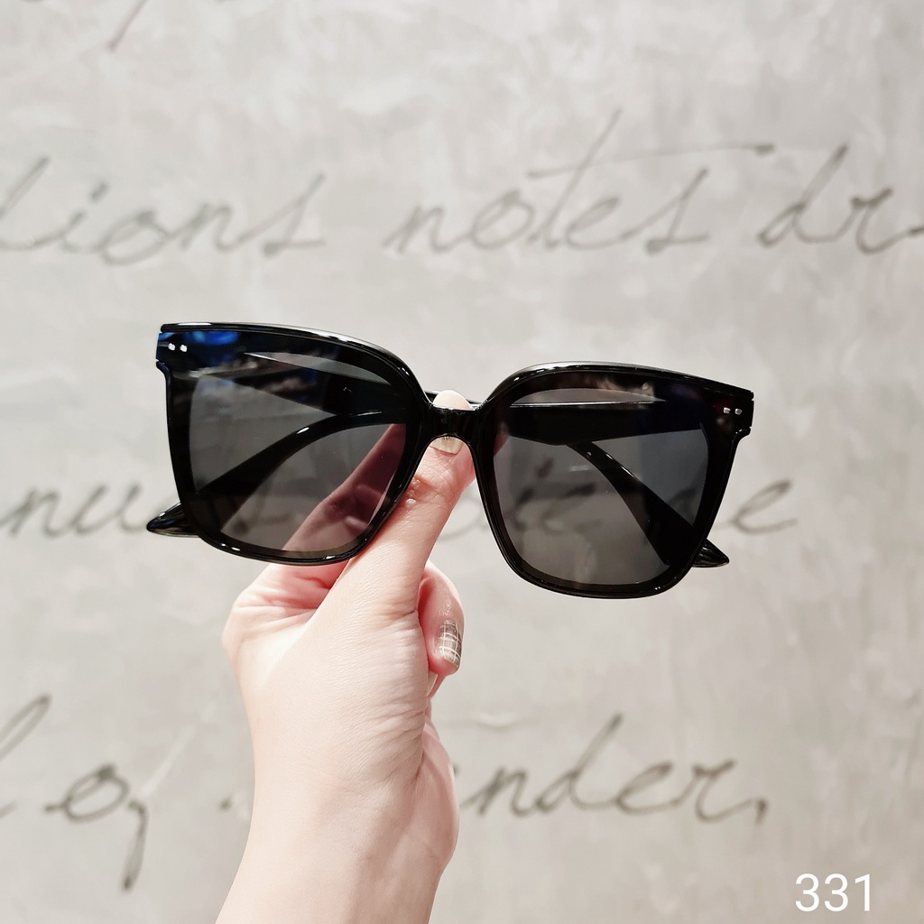 Kính mát nam nữ LILYEYEWEAR mắt vuông to đi đường chống UV400 phụ kiện thời trang 331