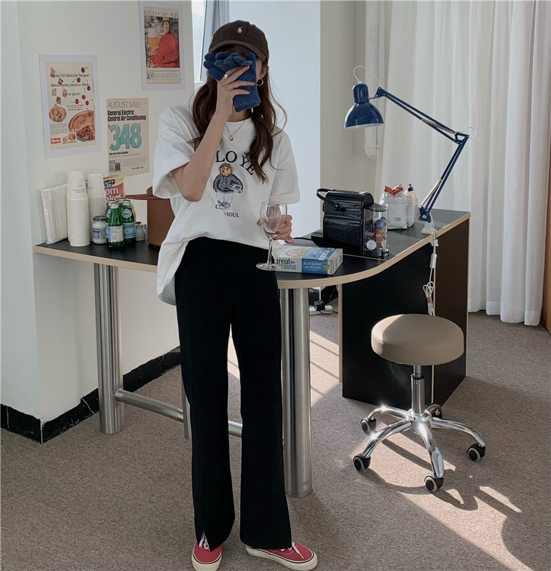 NRVP Áo Thun Nữ Ngắn Tay Cổ Tròn Thời Trang Hàn 2021