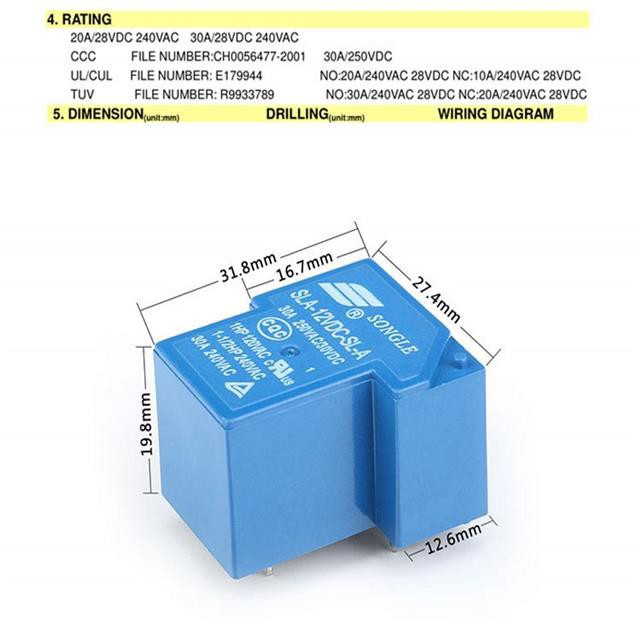 Rơ Le T90 09 12v 24vdc 48vdc-sa - C 4 Pin 5 Pin 6 Pin 30a