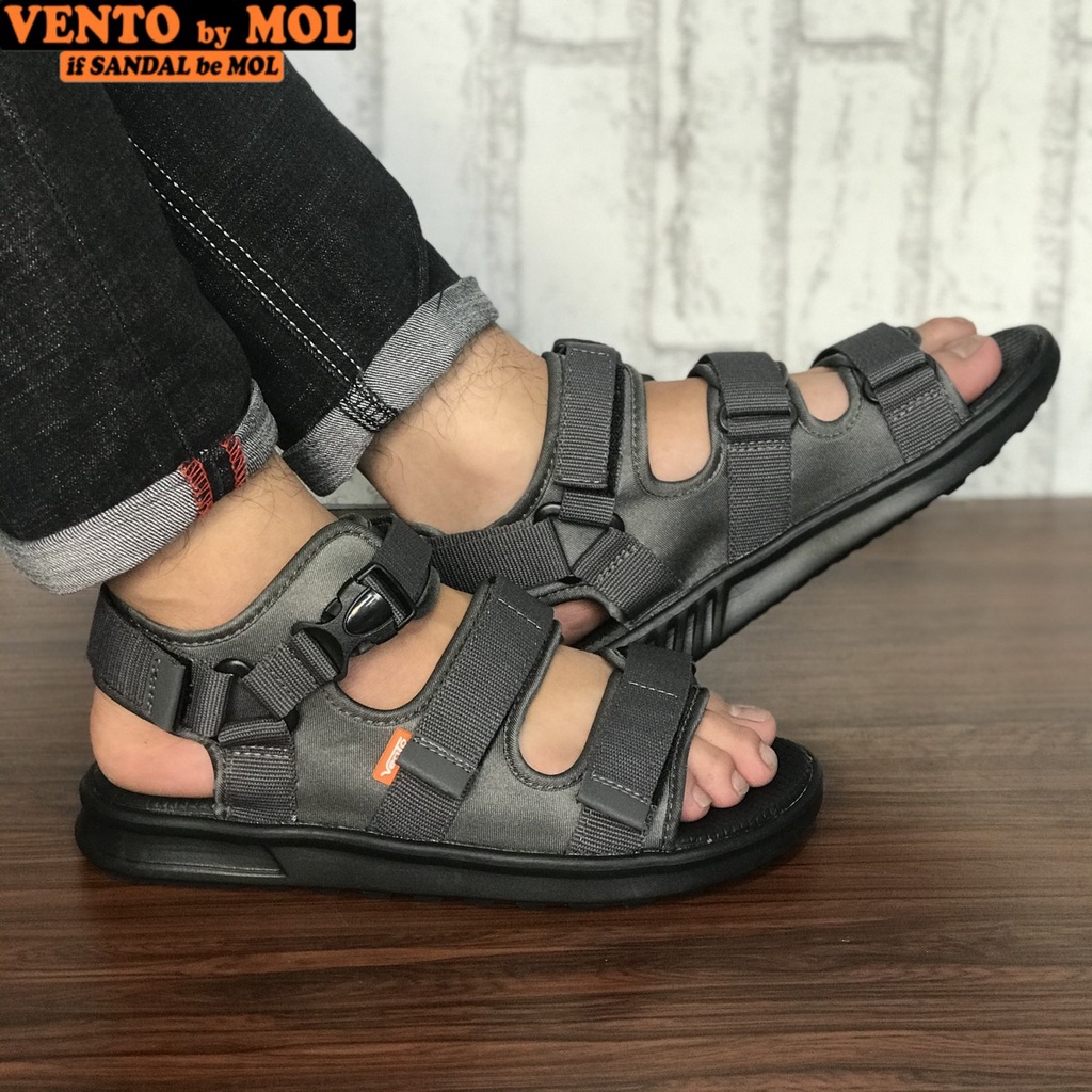 Giày sandal Vento unisex nam nữ 3 quai ngang siêu nhẹ có quai hậu cố định cho cặp đôi mang đi học đi biển du lịch NB03G