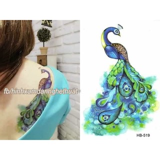 Combo 3 tấm hình xăm cá chép nâu 15x22cm- mua 1 tặng 1 mini tattoo