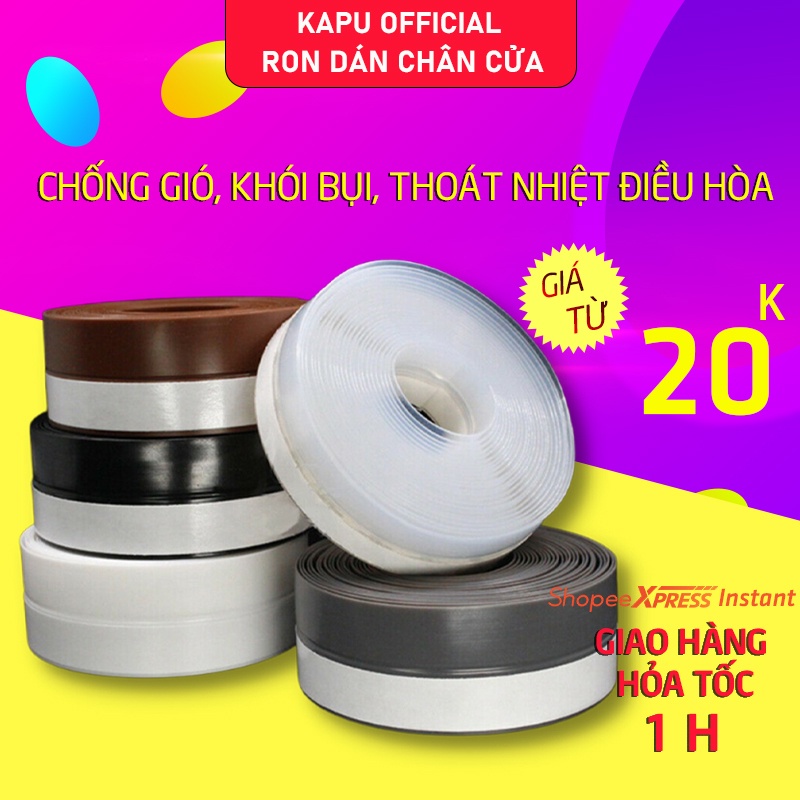 Ron chân cửa dính tốt chống gió lùa, côn trùng, keo 3M thường