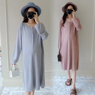 Đầm Len Tay Dài Thời Trang Thu Đông Cho Mẹ Bầu