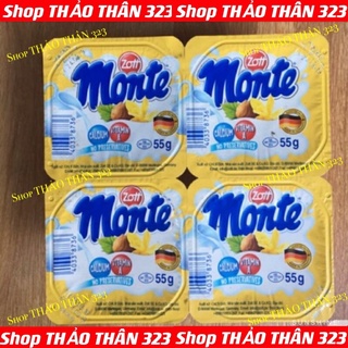 Váng Sữa Monte 55g (1 lốc x 4 hộp )- Hàng Nhập 100% Từ Đức 🇩🇪