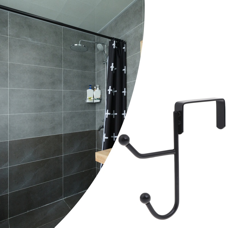 Bộ 2 Móc Treo Quần Áo Bằng Kim Loại Tiện Dụng Cho Phòng Tắm