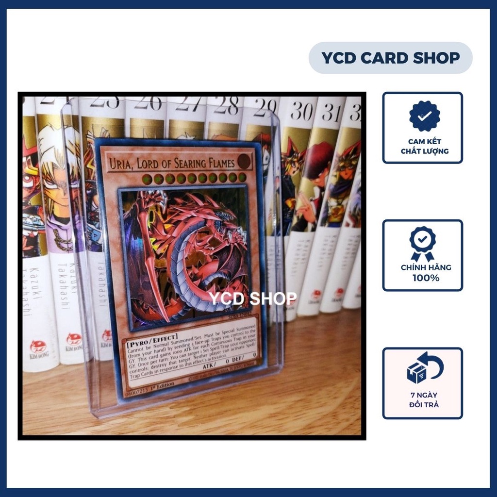 Thẻ bài Yugioh chính hãng Uria, Lord of Searing Flames - Ultra Rare