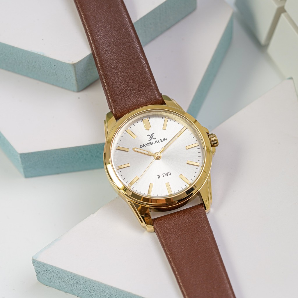 Đồng hồ nữ Daniel Klein D-TWO Brown-Gold DK6236 - Lamy watch