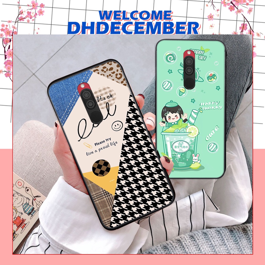Ốp lưng Xiaomi REDMI 8 in hình nice ,good luck happy ốp xinh viền dẻo đẹp chất