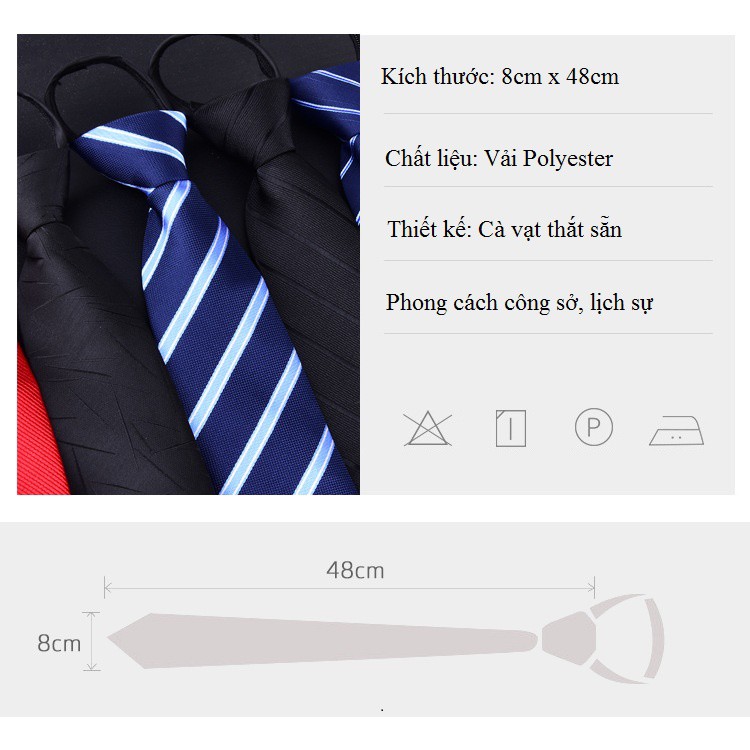 Cà vạt Nam giá rẻ bản to 8cm thời trang, cà vạt công sở, CV-801 - 820 {Phụ Kiện Vest Nam – AdamZone}