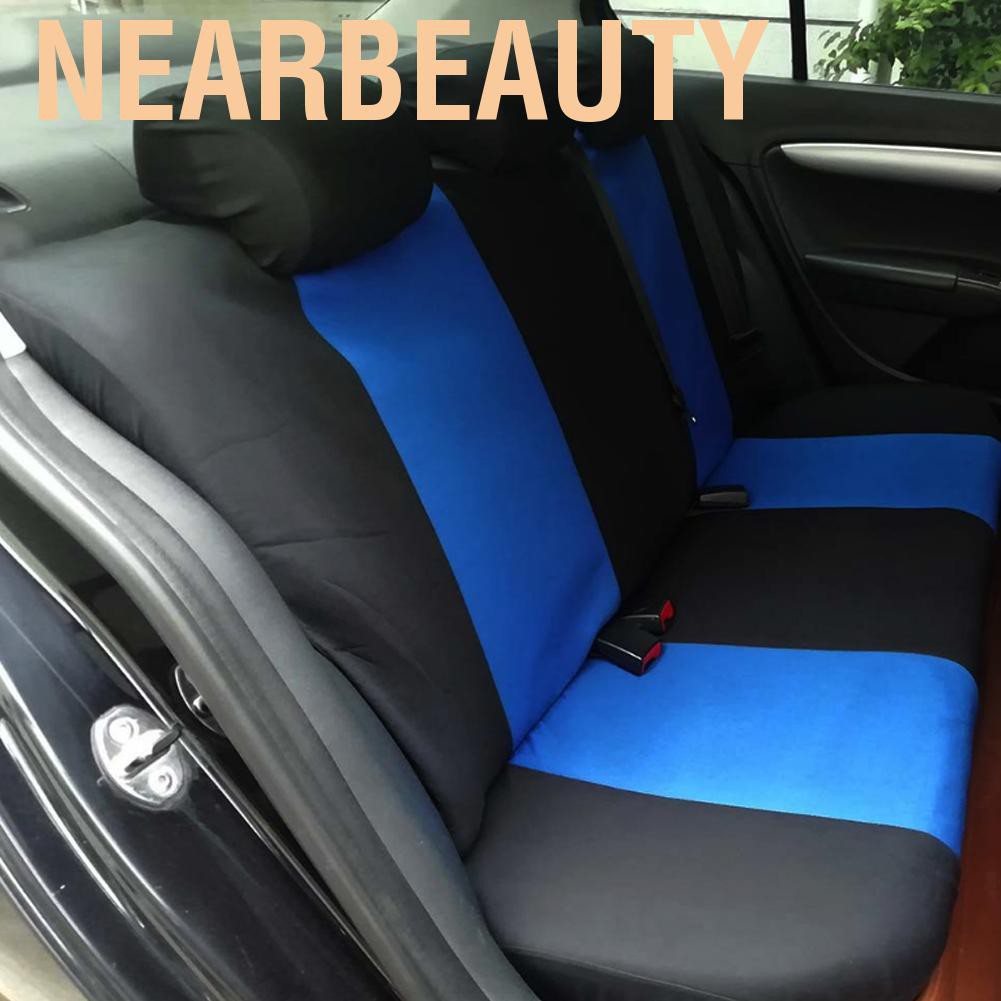 Nearbeauty 9Pcs/Set Seat Cover Protector Interior Accessory for 5-Seats Car