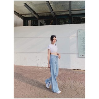 Áo croptop thun dây buộc eo, crop top thắt eo (Ảnh thật)