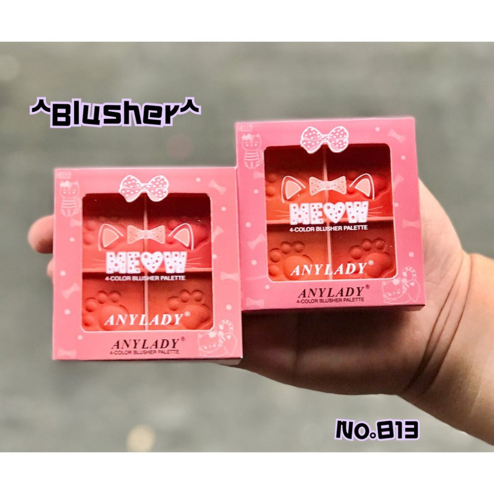 PHẤN MÁ 4 Ô MEOW ANYLADY tone đào BLUSHER SiêuThích Hot | BigBuy360 - bigbuy360.vn
