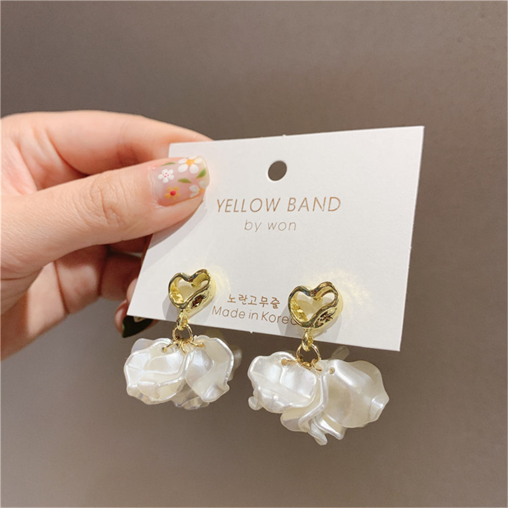 Khuyên Tai Hợp Kim Hình Hoa Dáng Dài Xinh Xắn Thời Trang Cho Phụ Nữ