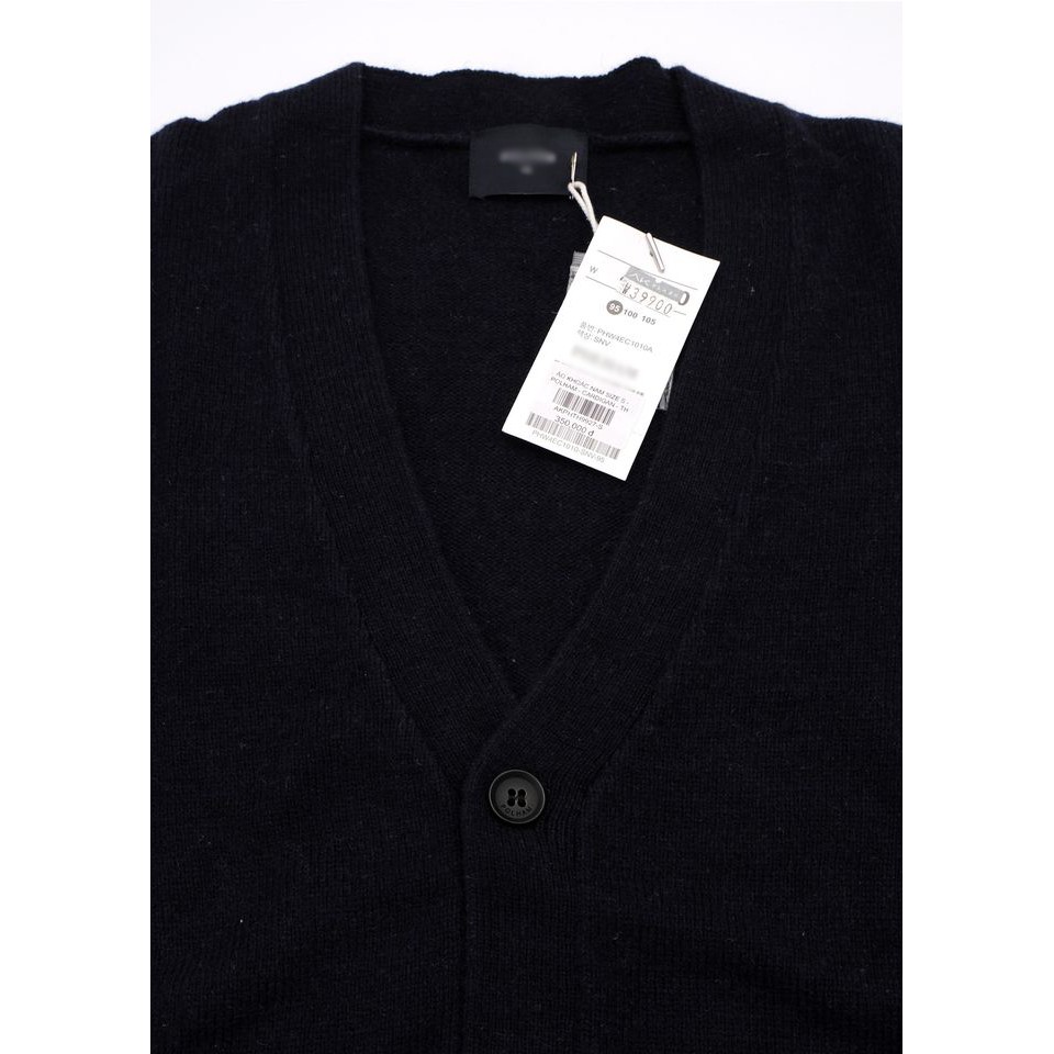 Áo Khoác Len Nam Cardigan Màu Xanh Navy - FO76 SHOP