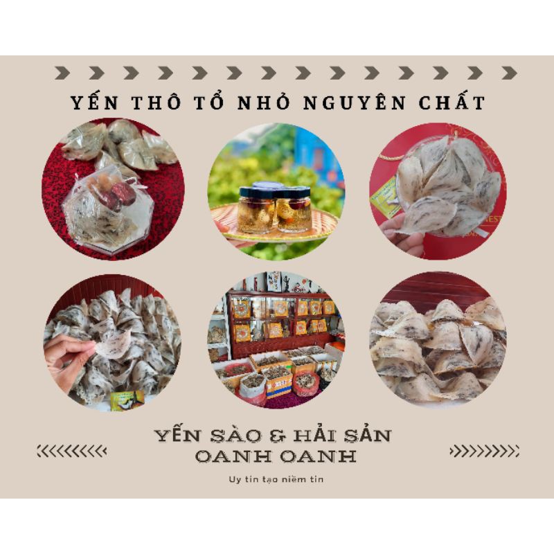 Tổ yến thô nguyên chất Nha Trang - Khánh Hòa - Yến thô tổ nhỏ - Tặng kèm đồ chưng