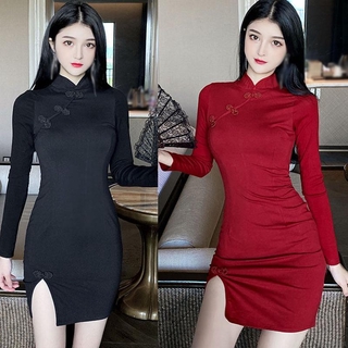 Đầm Sườn Xám Cách Tân Xẻ Tà Quyến Rũ Cho Nữ