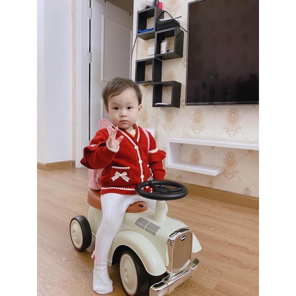 Cadigan len tay bèo phối màu xinh xắn hàng QCCC cho bé gái