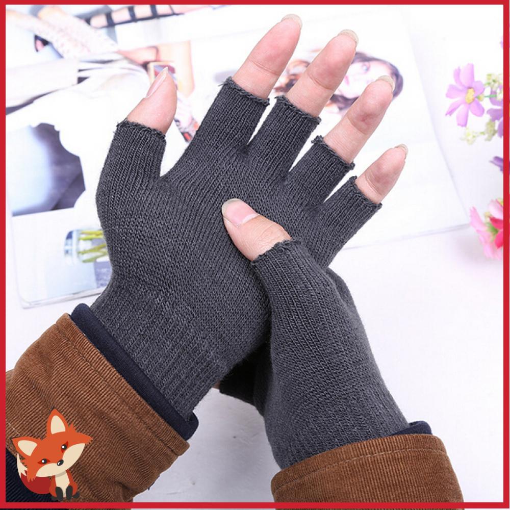 Fay Găng Tay Dệt Kim Màu Trơn Giữ Ấm Thần Kỳ