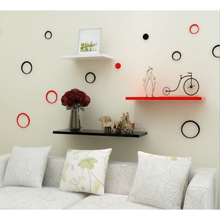 Xưởng Kệ Giá Rẻ 3 Kệ treo tường thanh gỗ xanh chống ẩm sâu 15cm lắp được cho tường ẩm