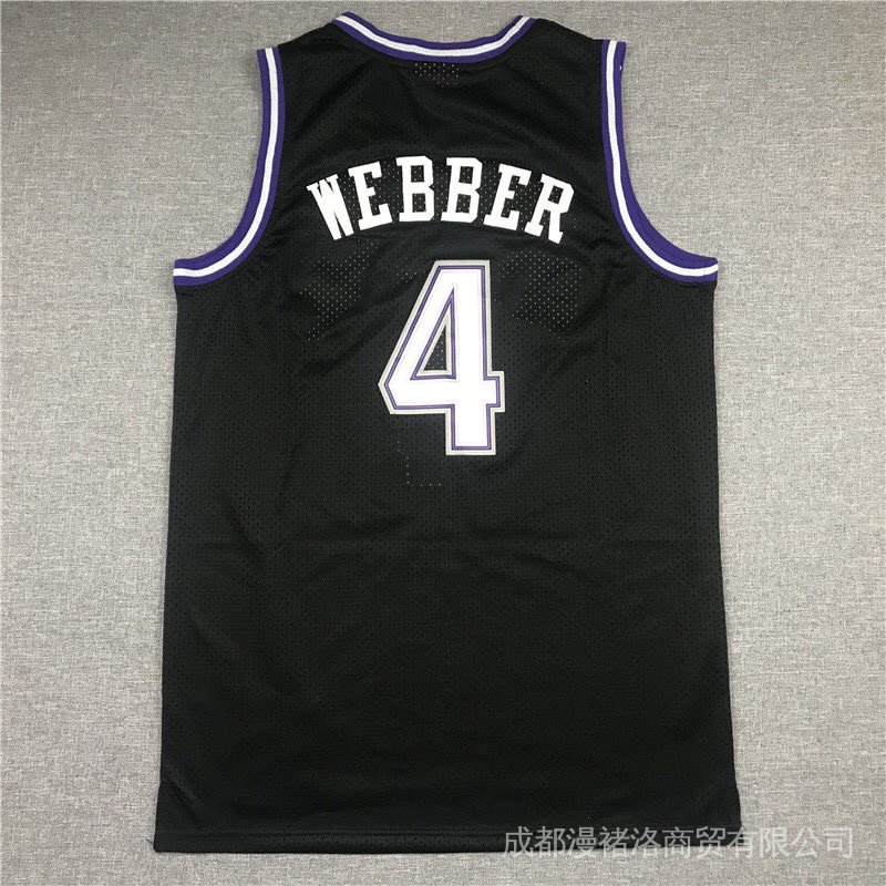Mitchell&Ness NBA Kings Men's Jersey Kings Williams Webber Swingman Embroidered Retro Jersey Sports Fitness Vest YI4f