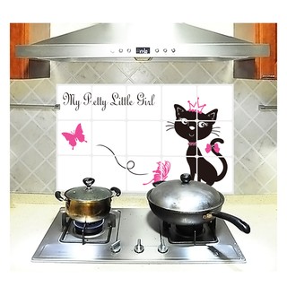 Decal dán bếp mèo đen BINBIN DB02 (Kích thước:45x75cm)