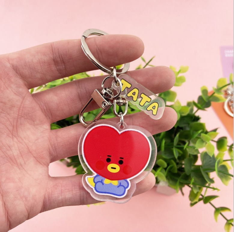 BTS BT21 Móc Khóa Acrylic Hình Các Nhân Vật Bt21 Tata Cooky Chimmy Trong Bts