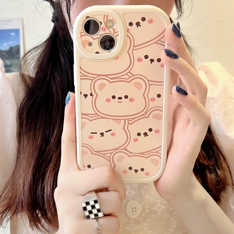Ốp Điện Thoại Cho OPPO A96 A94 A93 A76 A36 A74 A95 A57 A54 A53 A33 A52 A92 A5 A9 2020 A3S A12e A31 A16 A15 A15S F11 F9 Reno 7Z 5F 4F 4 5 6 7 4G 5g Họa Tiết Nhiều Chú Gấu Dễ Thương