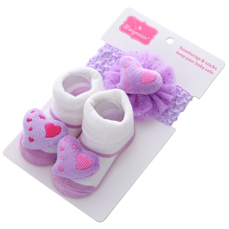 Vớ Em Bé Gái Sơ Sinh Từ 0-12 Tháng Tuổi Hình Trái Cây &amp; Động Vật 3D Dễ Thương