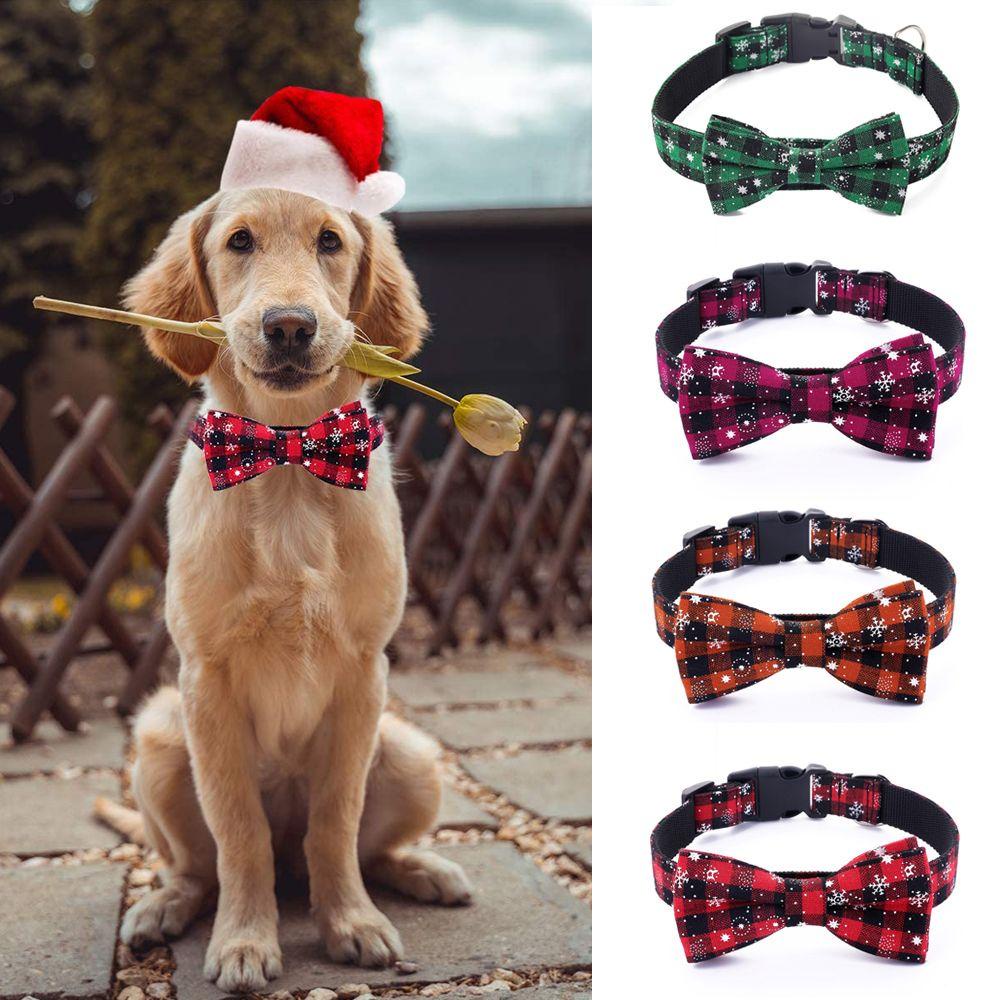Vòng Cổ Thắt Nơ Phong Cách Giáng Sinh Dành Cho Thú Cưng