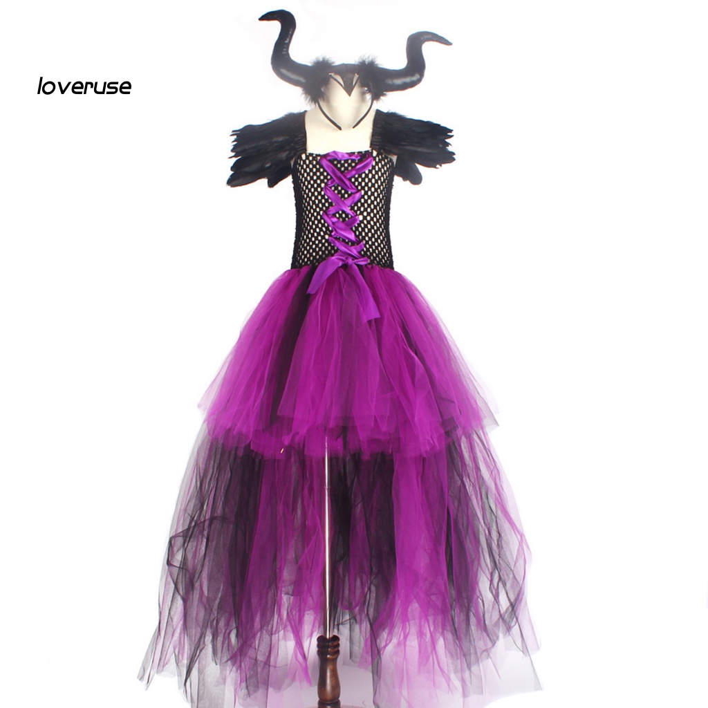 1 Bộ Đầm Hóa Trang Halloween Nữ Hoàng Ác Quỷ Thân Thiện Với Da