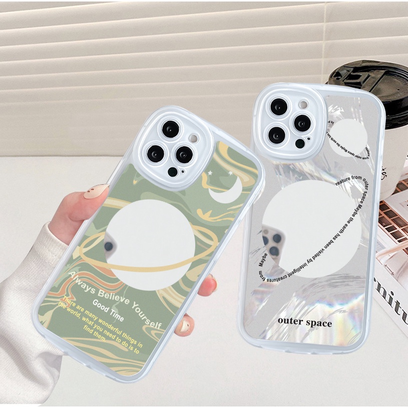 Ốp lưng iphone gương cạnh vuông outer space 6/6plus/7/7plus/8/8plus/x/xs/11/12/13/pro/max/plus/promax-Sale HOT E4-2