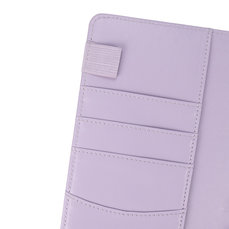 Bìa sổ còng da PU khổ A6 + giấy ghi chú 6 lỗ đóng gáy + 8 túi đựng dùng làm sổ kế hoạch chi tiêu