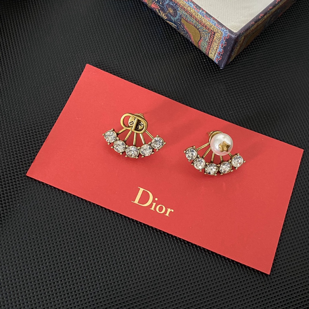 Khuyên Tai Tròn Khắc Chữ Dior Bằng Thép Titanium Thời Trang Cho Nữ