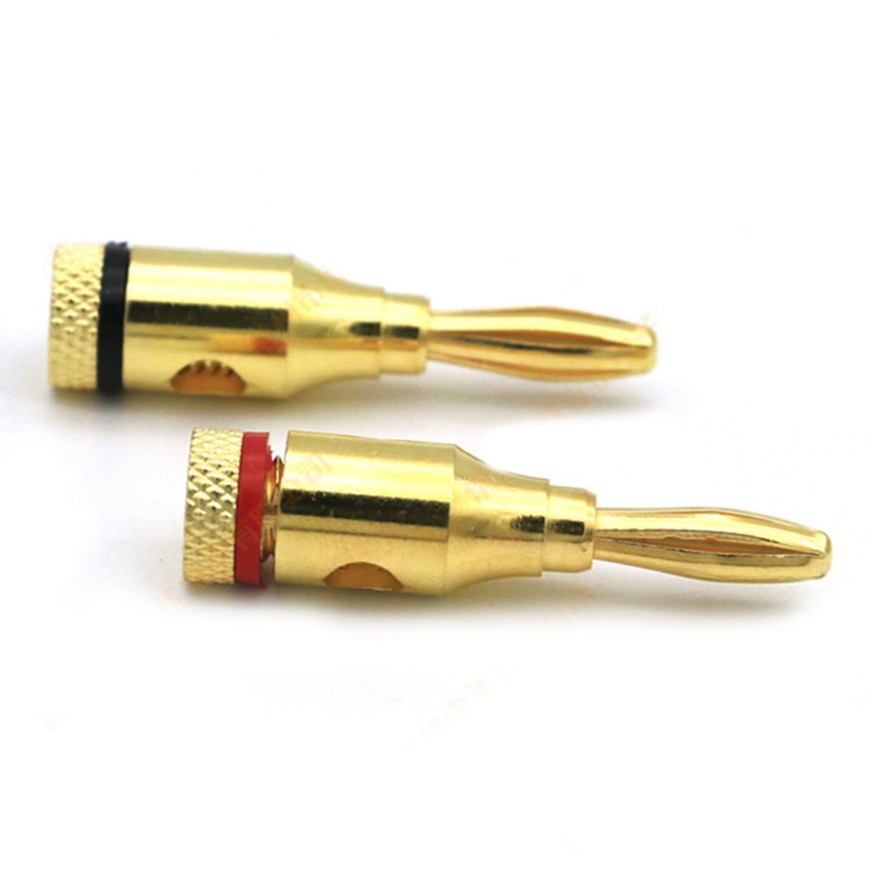 Bộ 4 Jack Cắm Bắp Chuối Mạ Vàng Nối Dây Loa / Máy Hát / Sân Khấu