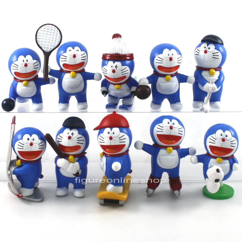 Doraemon Set 10 Mô Hình Nhân Vật Hoạt Hình Doremon Đáng Yêu