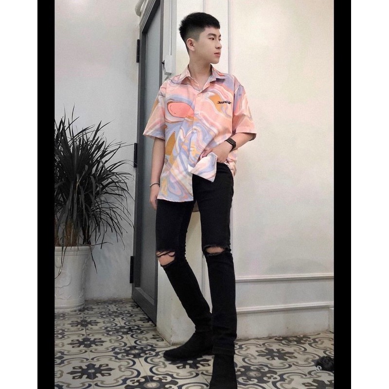 [FULLTAG CHÍNH HÃNG] Áo Sơmi MENDE PINK FLOW TIE DYE FULLTAG | Sơ Mi Lụa Mềm CNK 100% | CHUẨN CAO CẤP 1:1 LOCAL BRAND | BigBuy360 - bigbuy360.vn