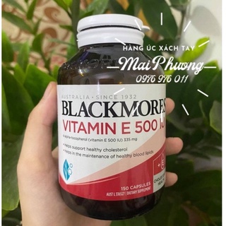 VITAMIN E BLACKMORE ÚC  500IU lọ 150 viên.