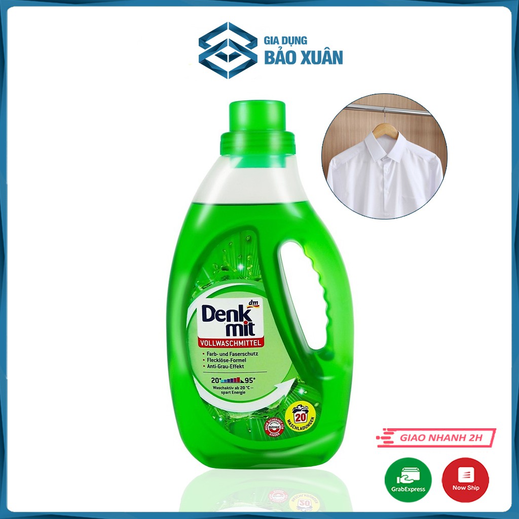 Nước giặt quần áo Denkmit 1,1L dùng riêng với quần áo trắng