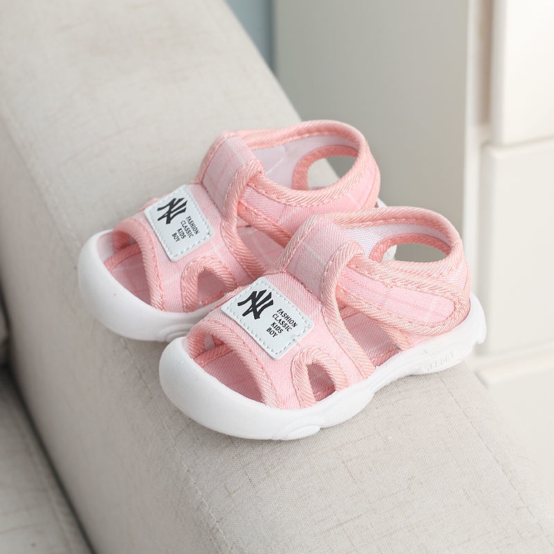 Giày tập đi cho bé trai bé gái dép vải đế mềm chống trượt chống vấp 0-2 tuổi [DTD18]