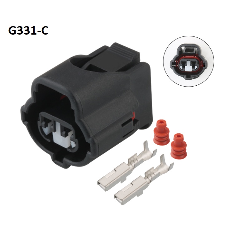 G331-Giắc cắm Đầu nối ô tô chống thấm nước động cơ phun nước 2 lỗ 2.2mm