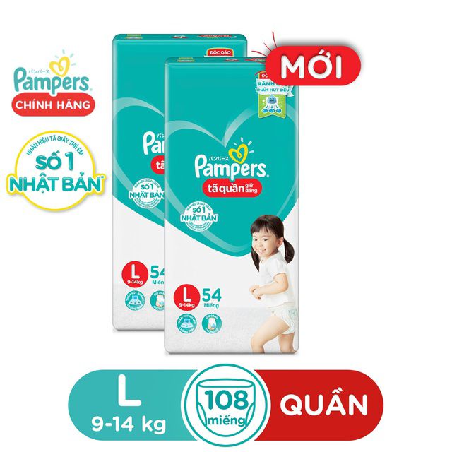 Bỉm Pampers Quần Giữ Đang Mới Gói Cực Đại M74/L68/XL62/XXL56