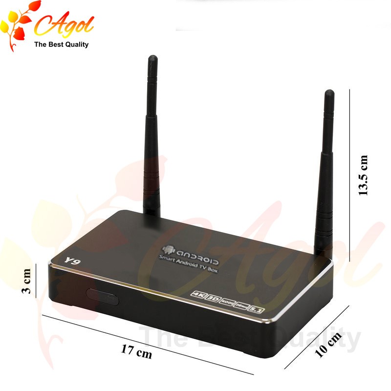 Tivi box Android Y9 Đen bóng RAM 2G hệ điều hành mới tặng chuột wifi