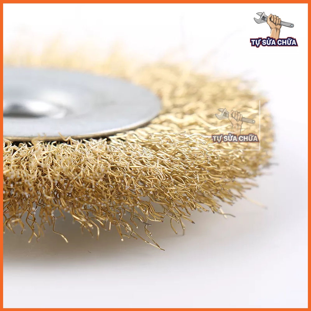 Chổi đánh rỉ sét chuôi 6mm nhiều kích thước chuyên dùng cho máy khoan, máy chà nhám