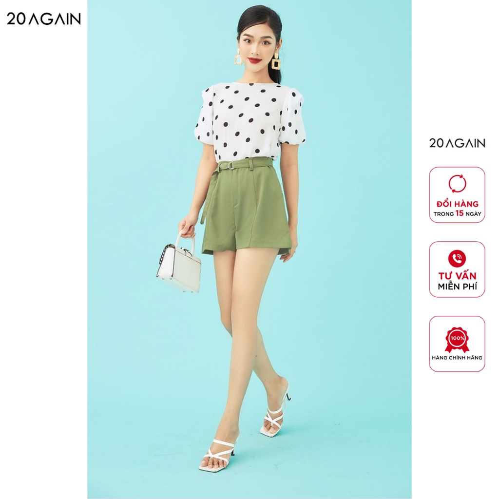 Quần Shorts Vải Mặt Đai Chữ D 20Again SVA1137