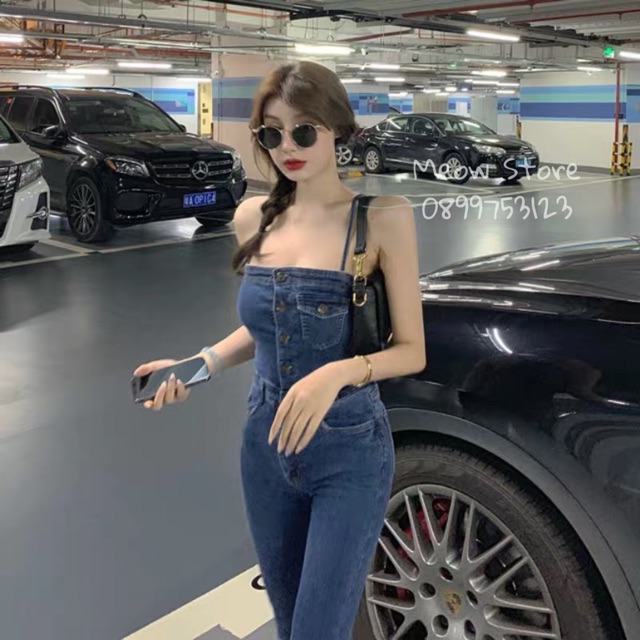 Jump jeans dài dây chéo lưng💋