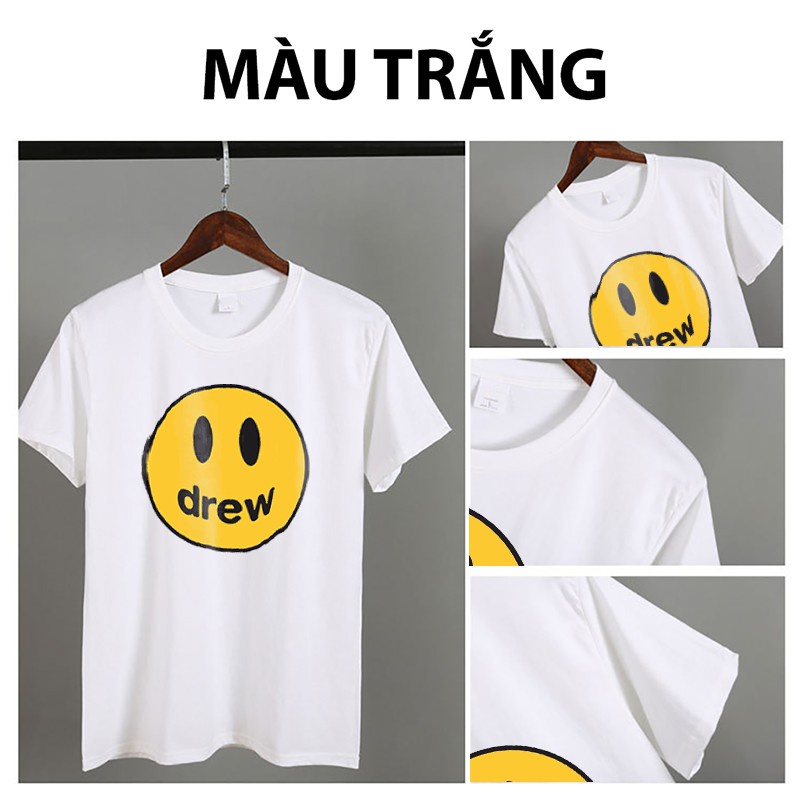 Áo thun nam nữ tay lỡ DREW House Mặt cười phong cách , Áo phông unisex  form rộng oversize chất liệu Cotton AQ21 | BigBuy360 - bigbuy360.vn